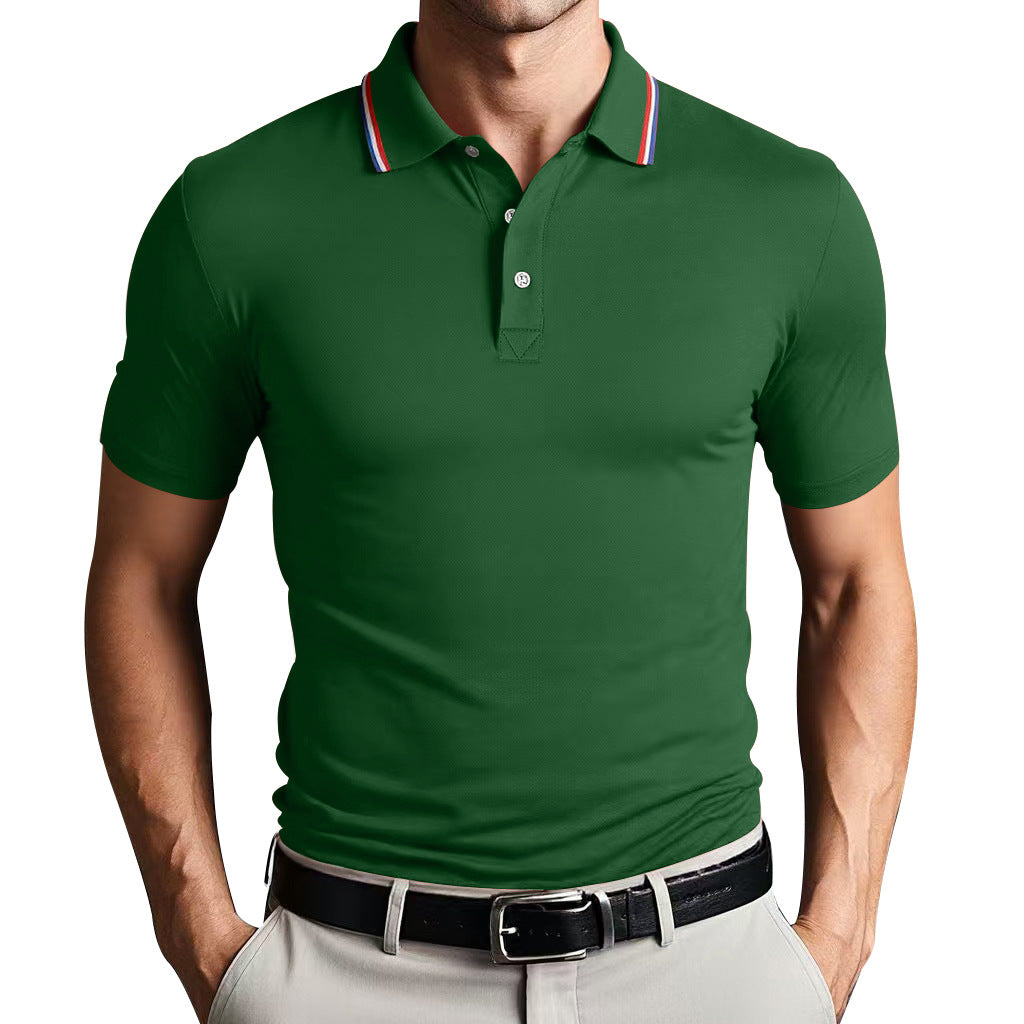Amawinc Polo Unisexe Style Nordique Slim Fit Respirant Léger Manches Courtes Décontracté