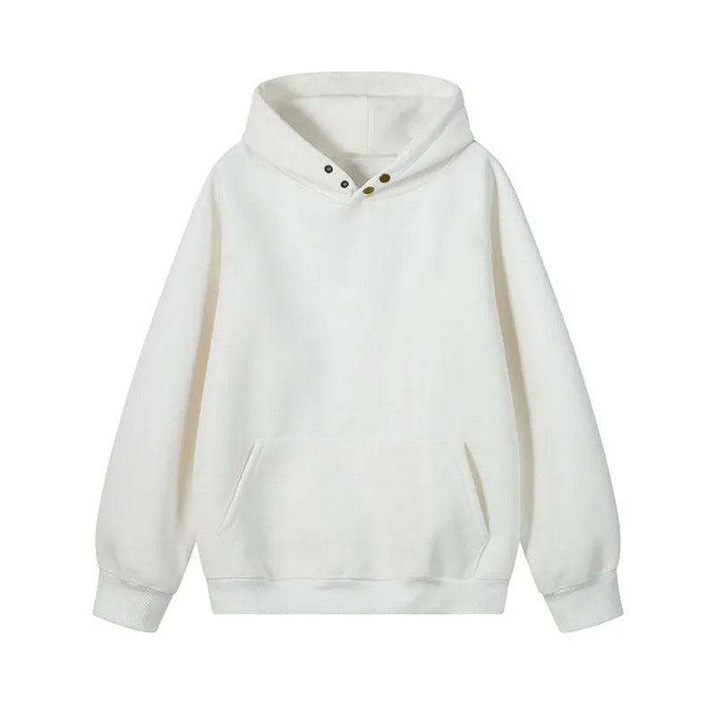 Damen Kapuzenpullover mit innovativem Schnitt und praktischen Druckknöpfen Amawinc