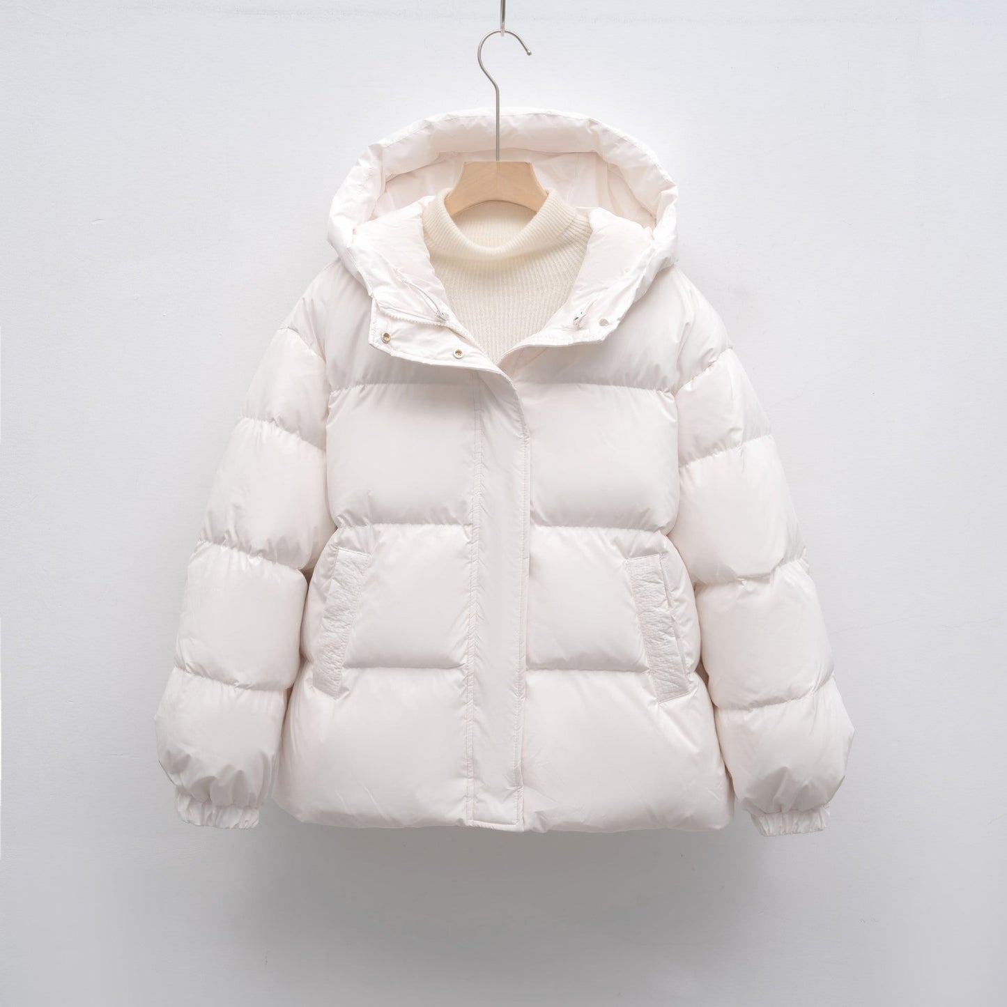 Damen modische Winterjacke mit voluminösen Puffärmeln Amawinc