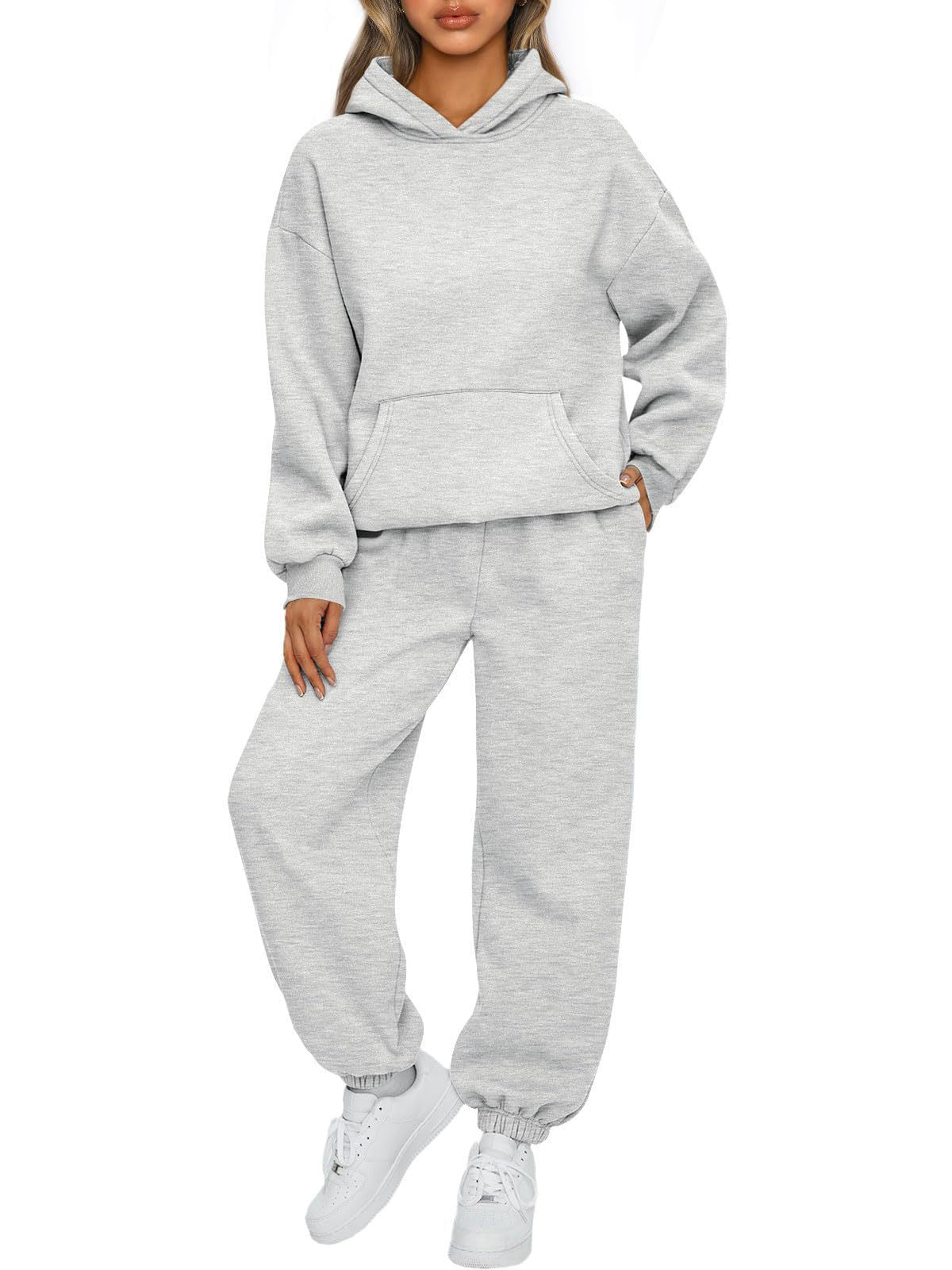 Damen Sportliches Sweatshirt- und Jogginghose-Set Amawinc