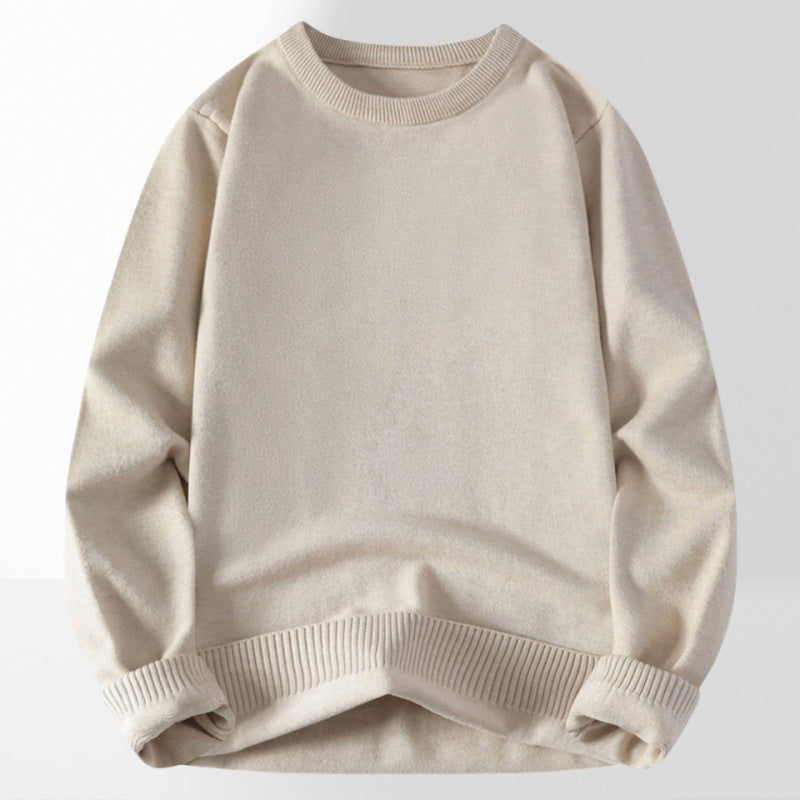 Damen bequemer und eleganter Rundhalsausschnitt Pullover Amawinc