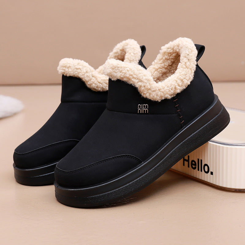 Damen Lammfell gefütterte Winterstiefel Amawinc