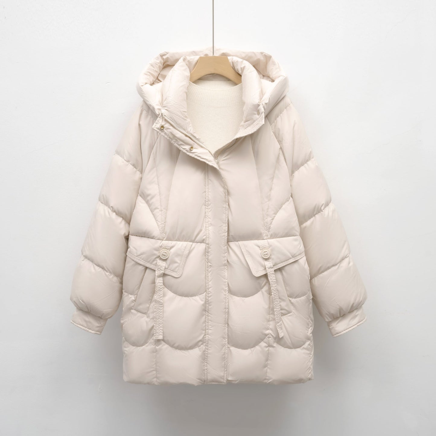 Damen bequeme Steppjacke mit Kapuze Amawinc