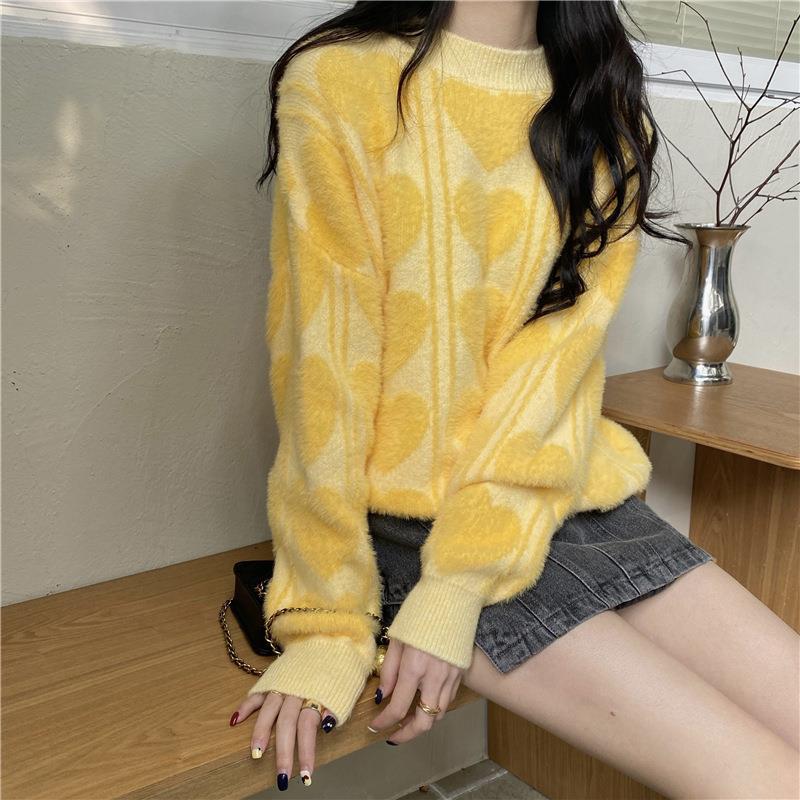 Damen kuscheliger Pullover mit abwechslungsreichem Muster und lässigem Schnitt Amawinc