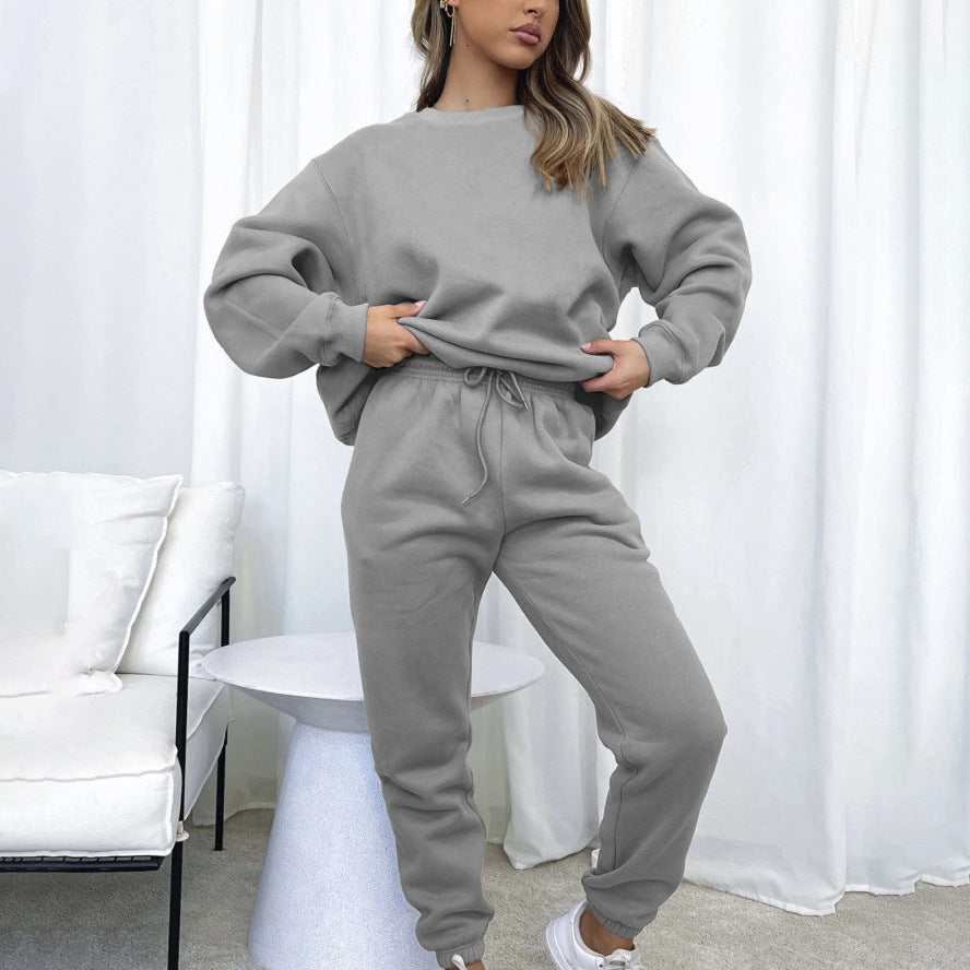 Damen lässiges Fleece-Loungewear-Set Amawinc