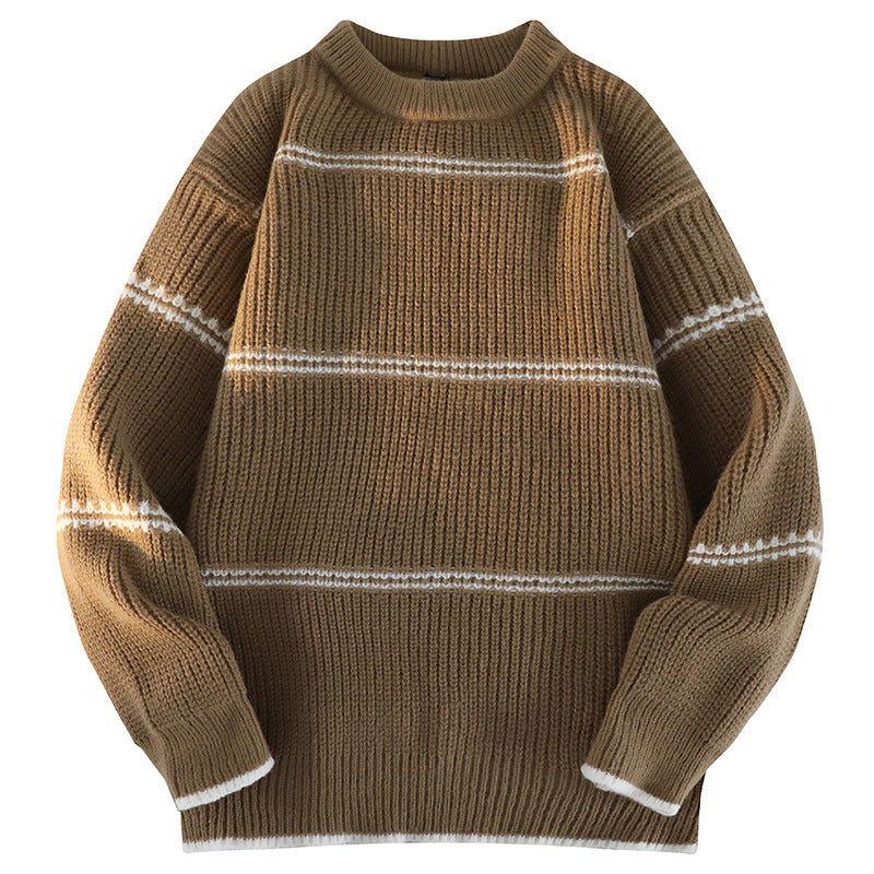 Damen Kuscheliger Strickpullover mit streifendem Design Amawinc