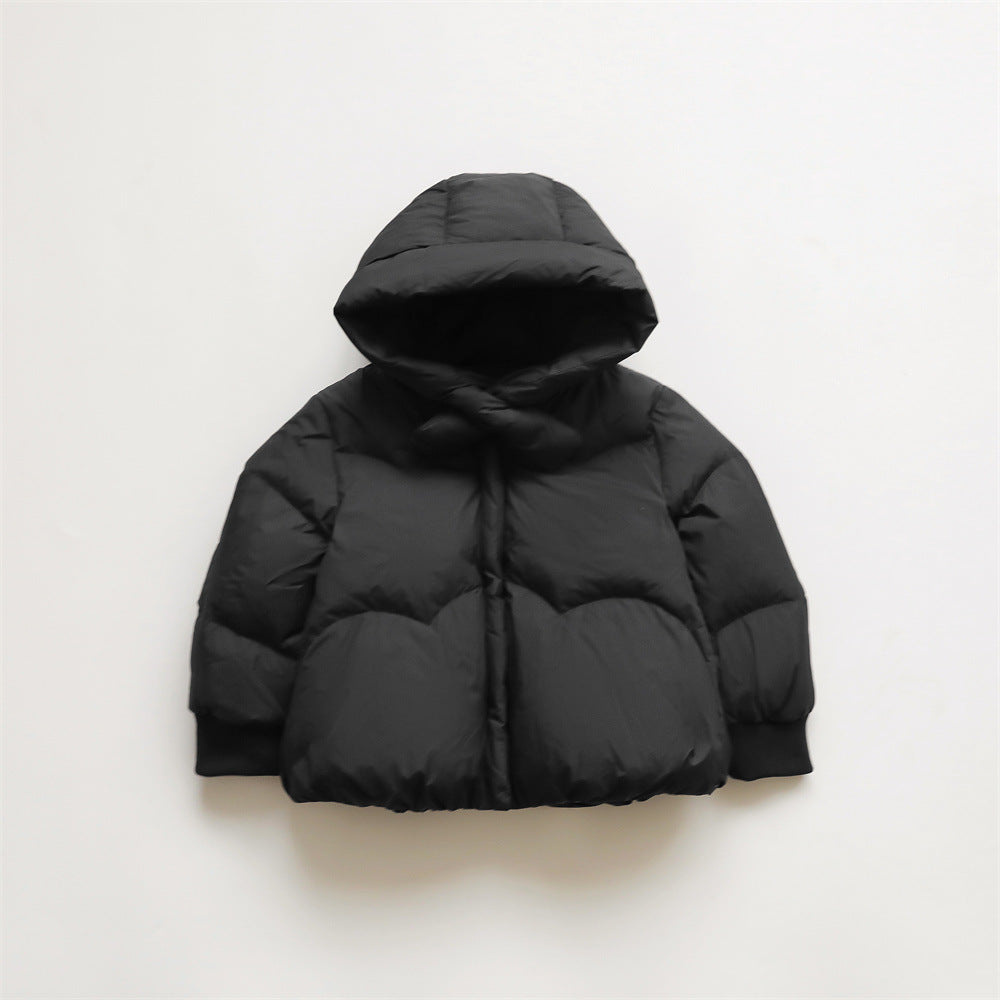 Damen Voluminöse Steppjacke mit Kapuze und hohem Kragen Amawinc