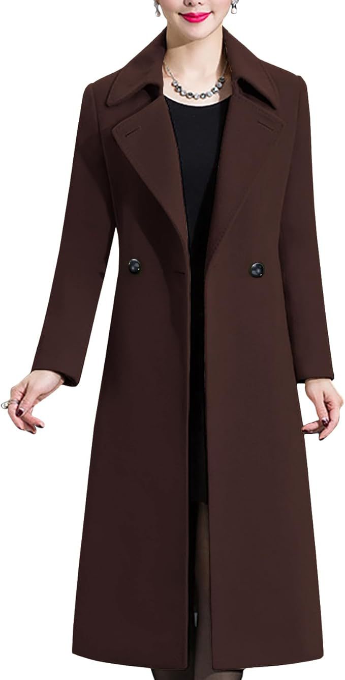 Damen Eleganter langer Mantel Amawinc