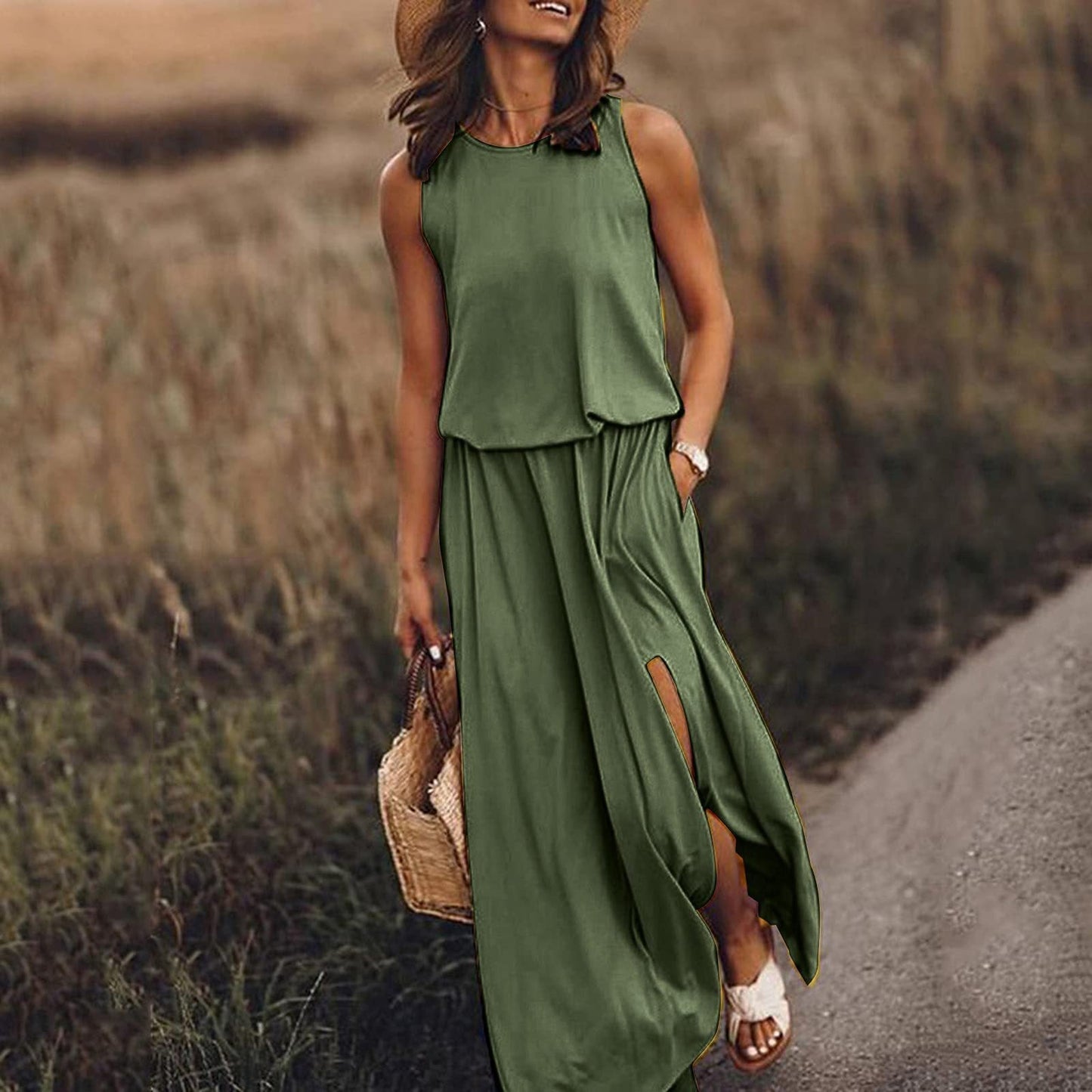 Fudus Elegantes Maxikleid mit Farbverlauf