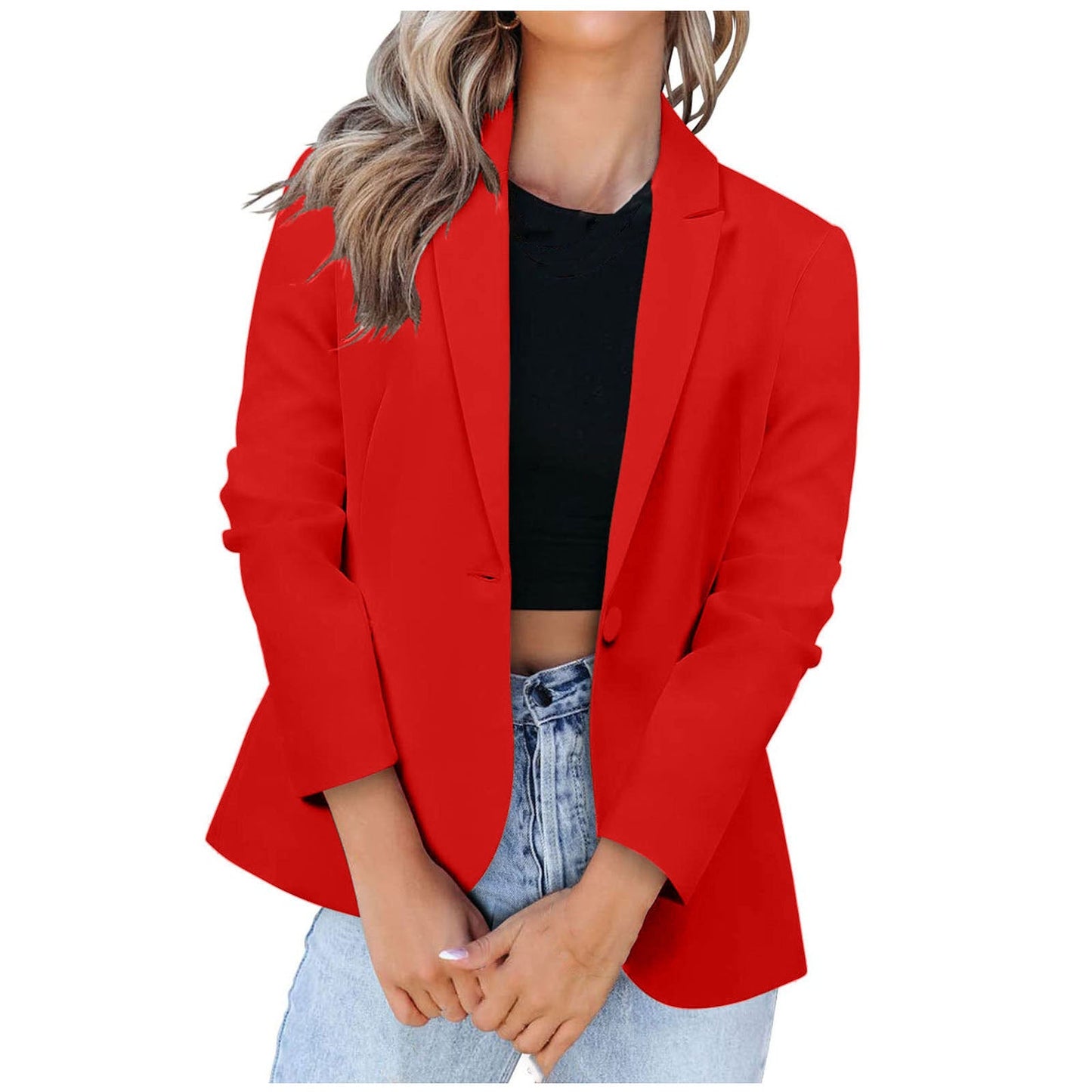 Damen Eleganter Blazer mit modernem Schnitt und praktischen Taschen Amawinc