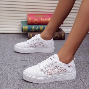 Damen Sportliche Sneaker mit luftdurchlässigem Spitze-Design Amawinc