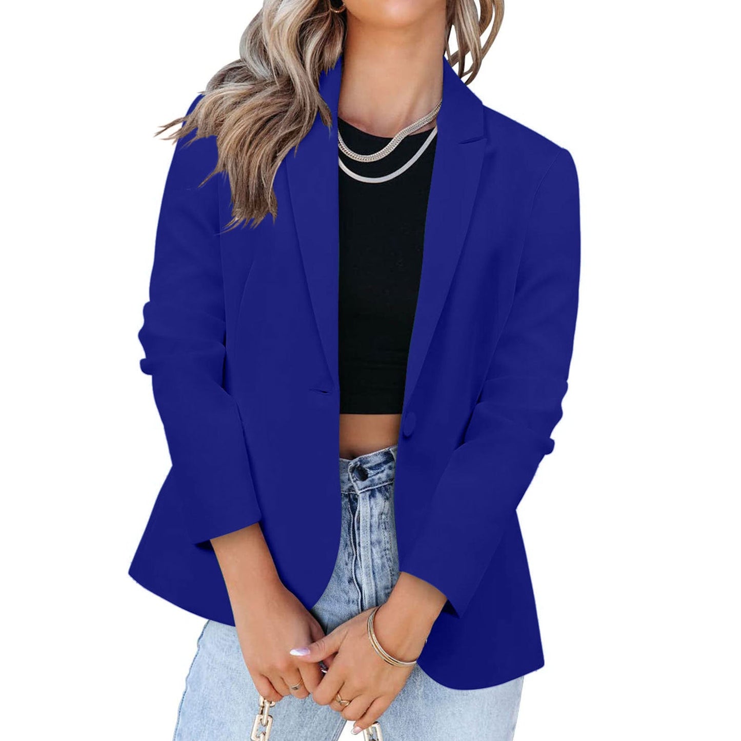 Damen Eleganter Blazer mit modernem Schnitt und praktischen Taschen Amawinc