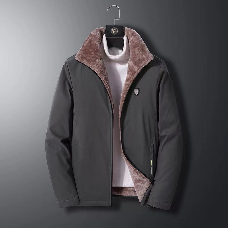 Parka Homme Imperméable Doublure En Fausse Fourrure Mi Longue Manteau D Hiver Moderne