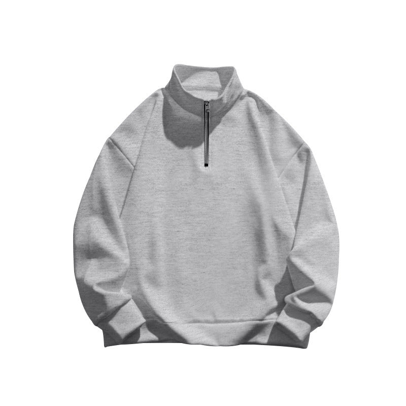 Damen Stehkragen Pullover mit sportlichem Reißverschluss Amawinc