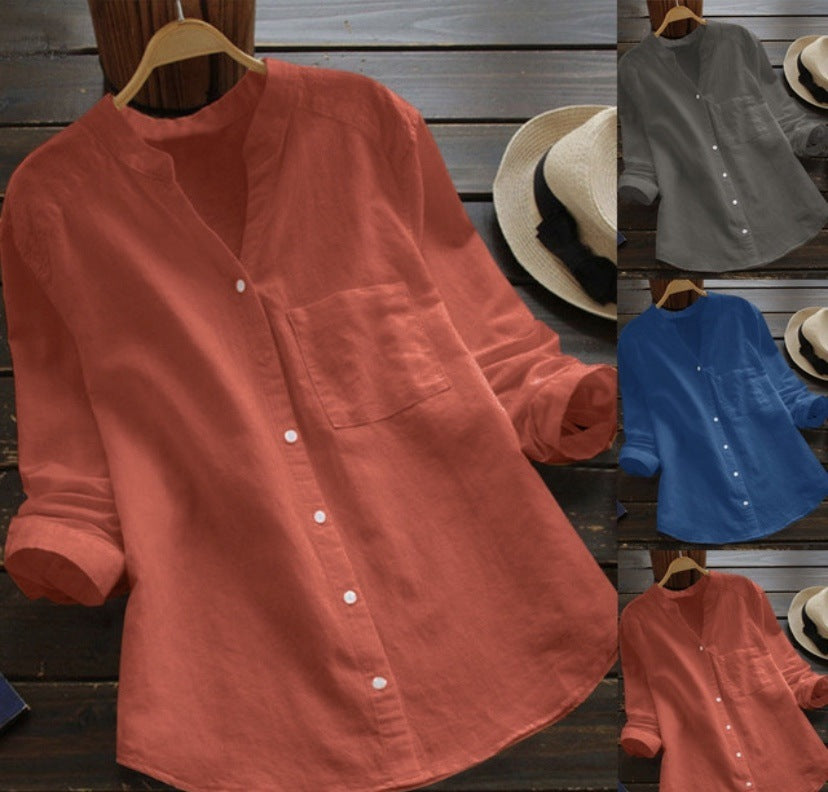 Damen Bluse mit eleganter Knopfleiste und moderner Passform Amawinc