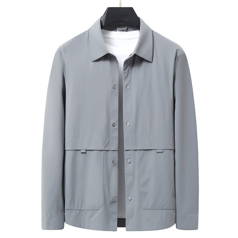 Veste Coupe Vent En Nylon Ultralégère Avec Poches Utilitaires Et Col Classique Pour Voyage
