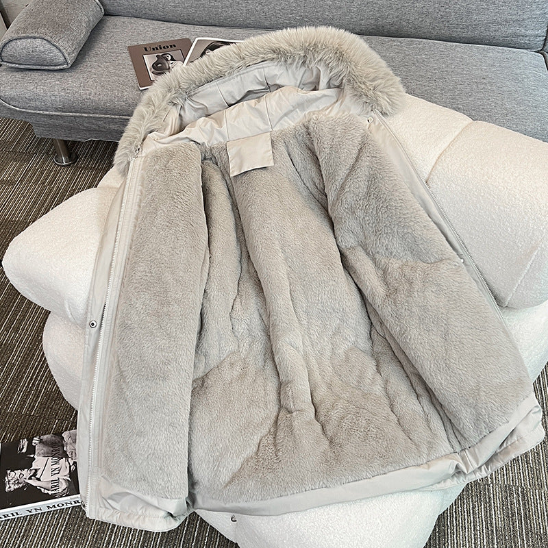 Damen Modischer Winterparka mit kuscheligem Innenfutter und praktischen Taschen Amawinc