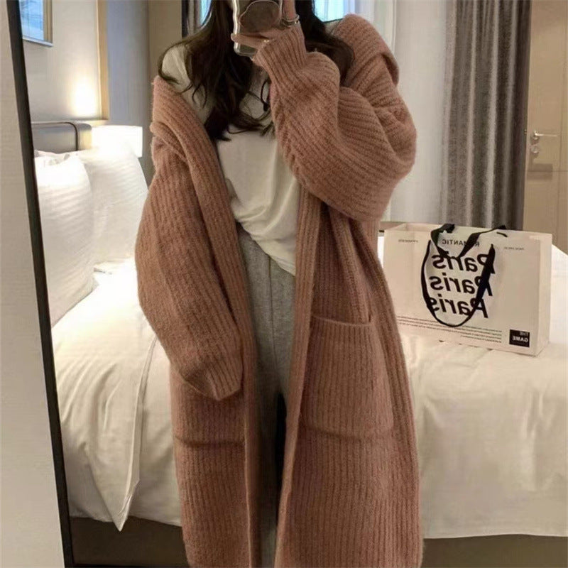 Damen Langstrickjacke mit eleganter Rippstruktur und praktischen Taschen Amawinc