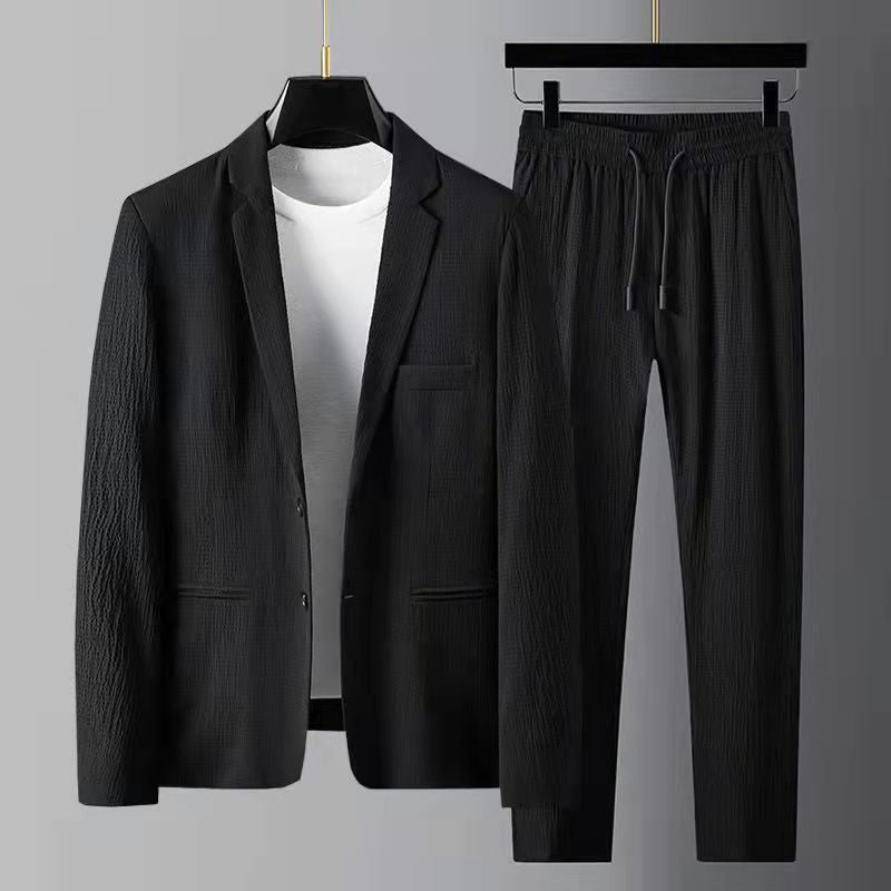 Nordisk Flair Blazer Homme Slim Fit en Fibres Naturelles Respirant Simple Boutonnage avec Poches