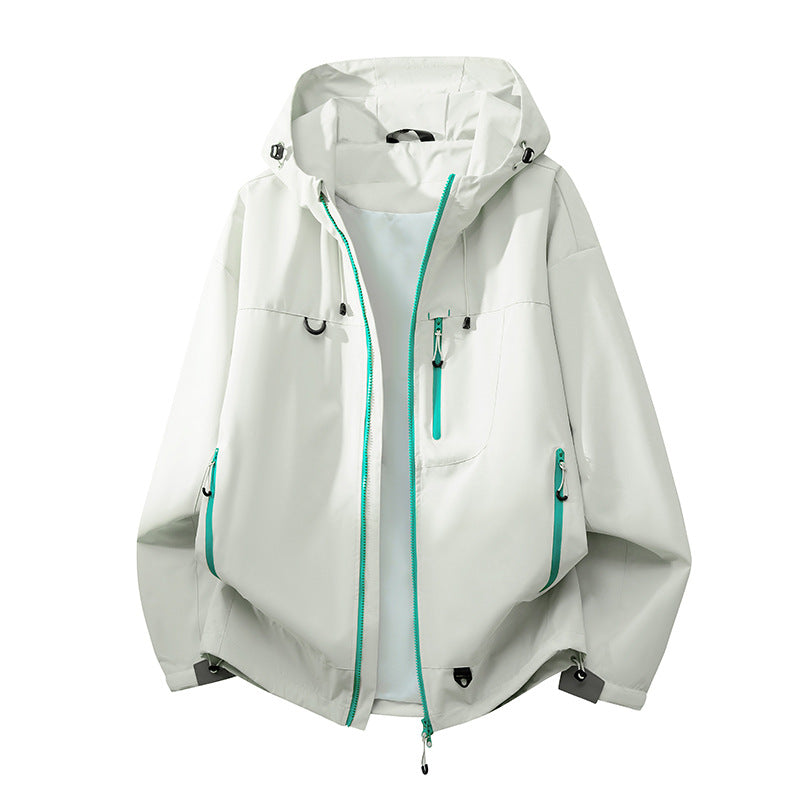 Damen technische Outdoorjacke mit multifunktionalen Taschen und verstellbarem Kapuzensystem Amawinc