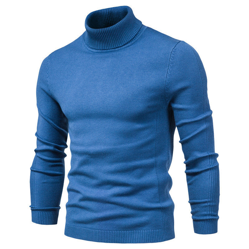 Amawinc Pull Col Roulé Homme En Cachemire Coupe Slim Tricot Côtes Manches Longues Chaud Et Élégant