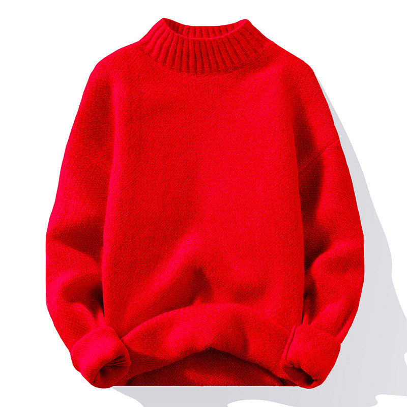 Damen Hochwertiger Rippstrickpullover mit hohem Kragen und lässigem Schnitt Amawinc