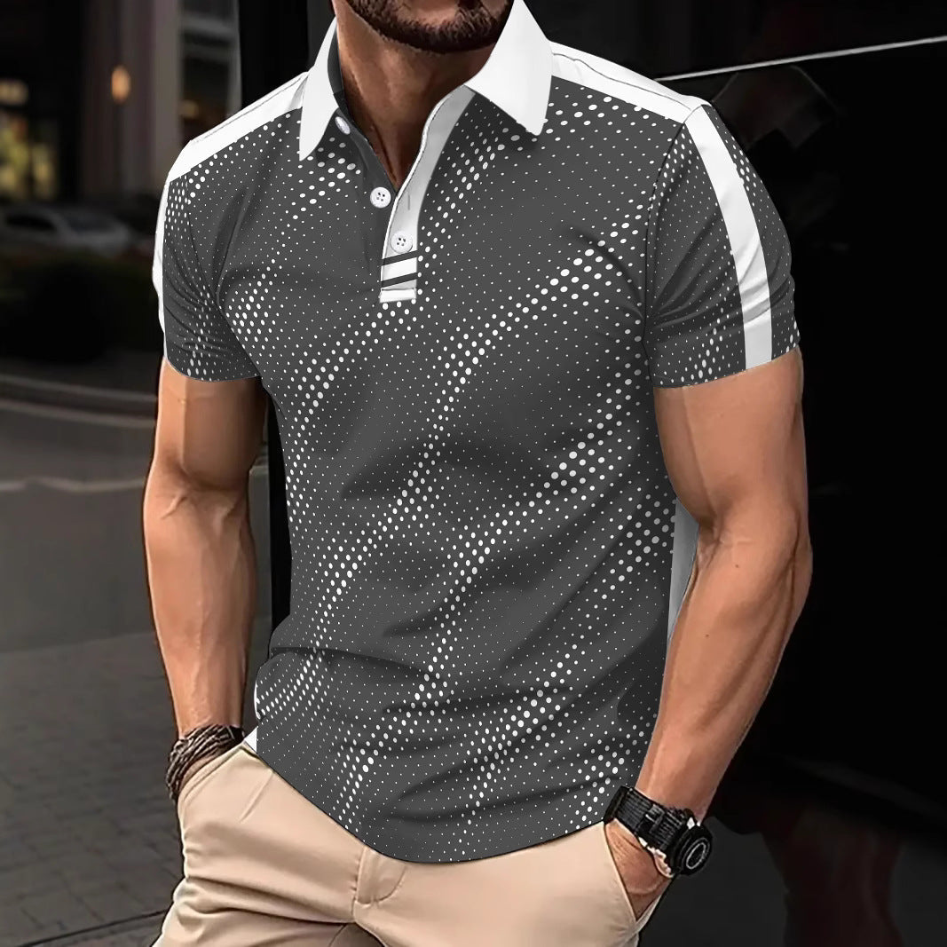 Polo Homme Coupe Slim Respirant En Mélange Coton Avec Motif Graphique Et Rayures Sportives Nordisk Flair