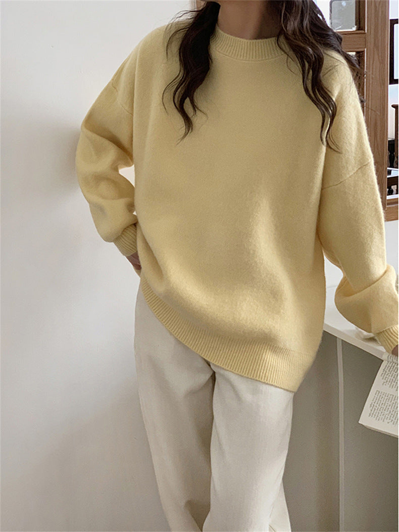 Damen Oversized Strickpullover mit weichem Material und lässigem Schnitt Amawinc