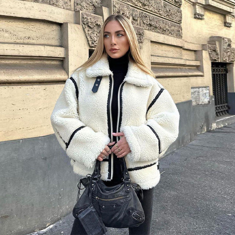 Damen Fleecejacke mit hohem Kragen Amawinc