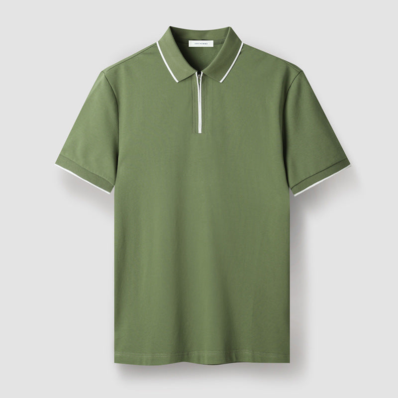 Polo Zippé Meza Respirant et Texturé Polyvalent pour Travail Voyage Fin de Semaine Confort Durable