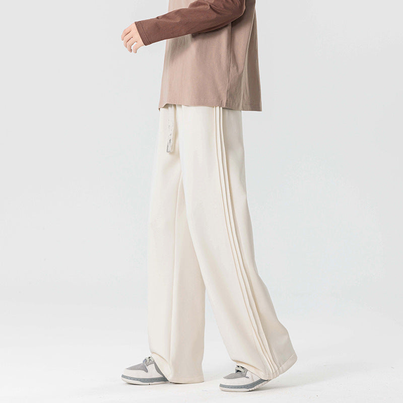 Pantalon De Sweat En Coton Mélangé Kovalé Coupe Décontractée Légèrement Ample Respirante Avec Ourlets Minimaliste