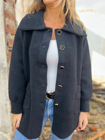 Damen Fleece Jacke mit modernem Kragen Amawinc