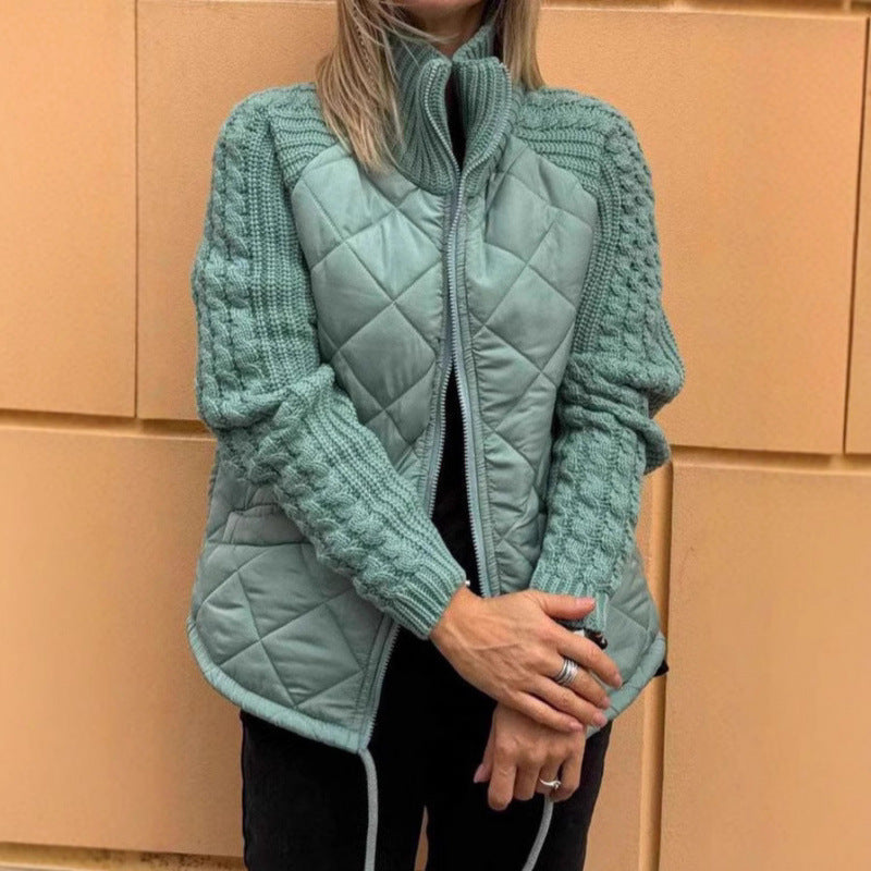 Damen Steppjacke mit Strickärmeln Amawinc