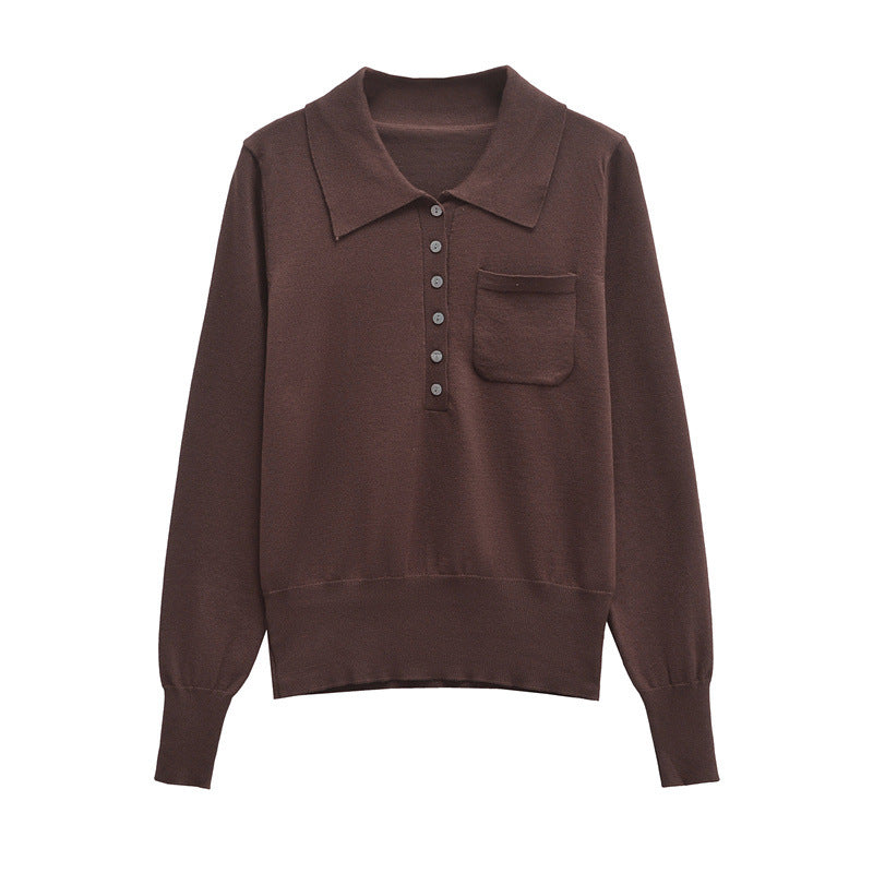 Damen Poloshirt mit Knopfleiste und Brusttasche Amawinc