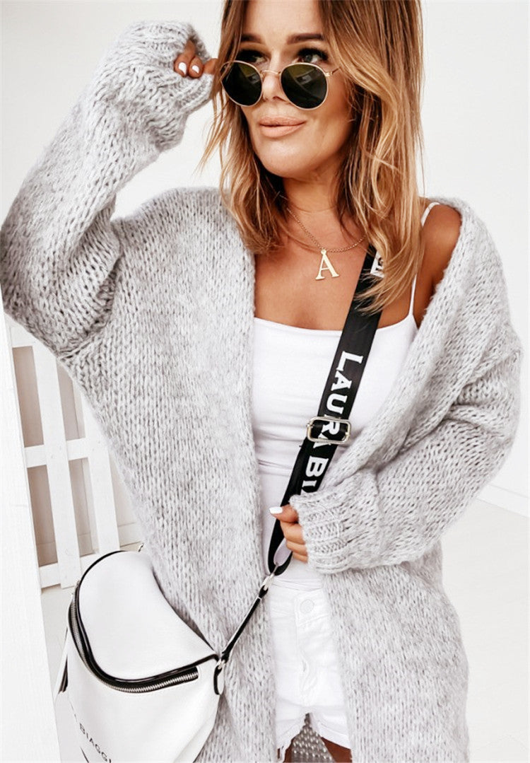 Damen Großer Strickpullover Amawinc