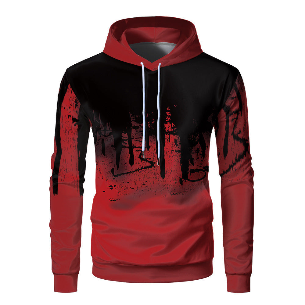 Sweat À Capuche Homme Coupe Ample Impression Numérique 3D Capuche À Cordon Ajustable Décontracté Automne