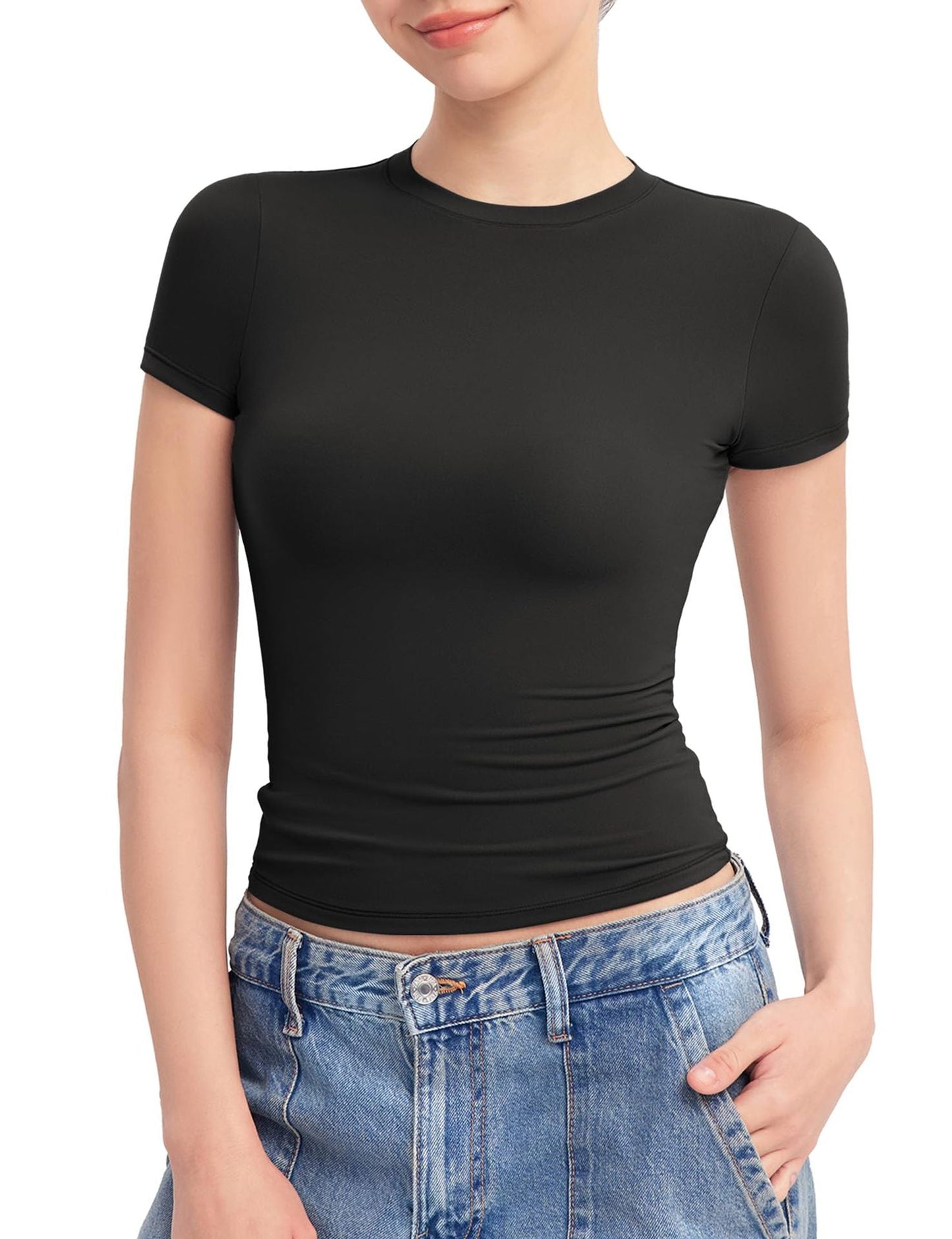Damen Figurbetontes T-Shirt Amawinc