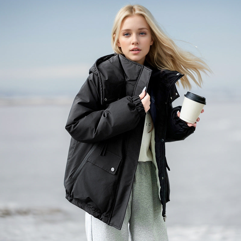 Damen sportliche Übergangsjacke mit vielfältigen Taschen und verstellbarem Kragen Amawinc