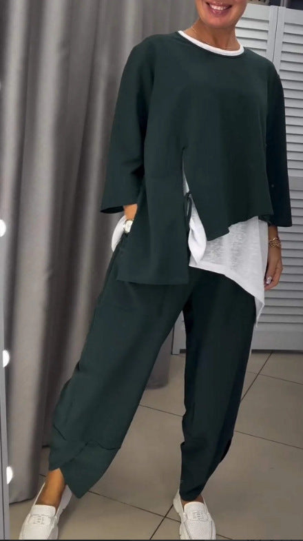 Damen Lässiges Lounge-Set mit modischen Akzenten Amawinc