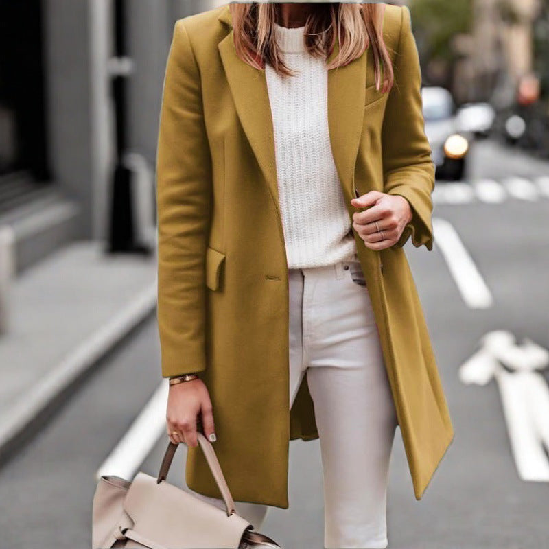 Damen Lässiger und eleganter Langmantel Amawinc