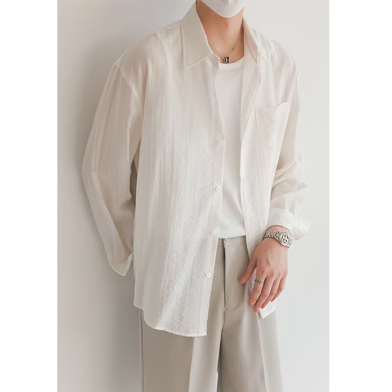 Chemise Nordisk Flair Homme Manches Longues En Coton Léger À Coupe Décontractée Avec Fermeture Par Boutons