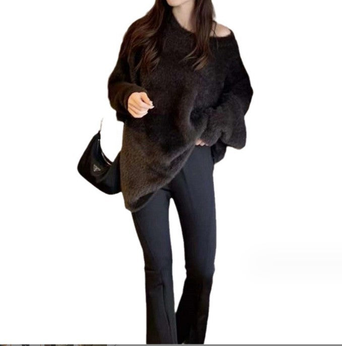 Damen weicher Strickpullover im lässigen Oversized-Stil Amawinc