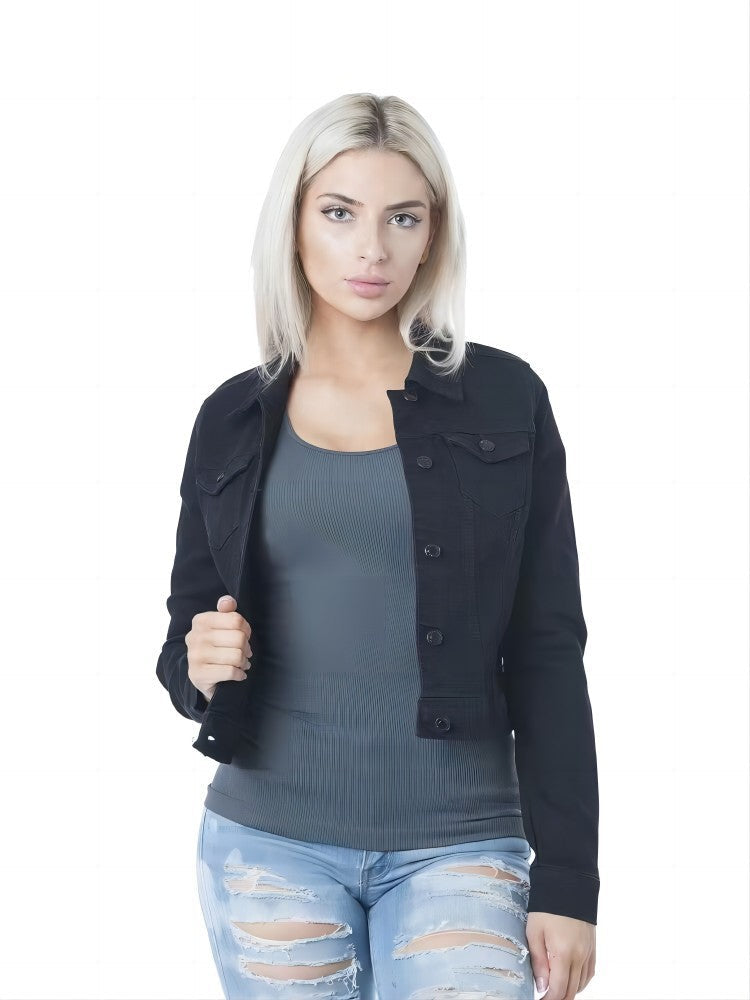 Damen lässige Jeansjacke Amawinc