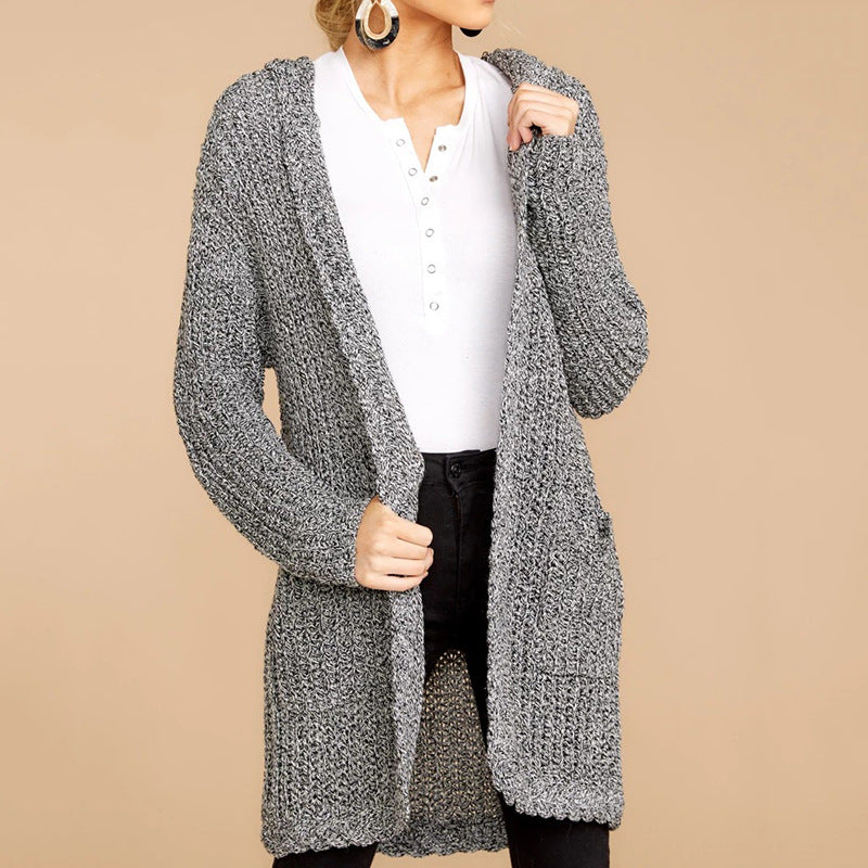 Damen Strickjacke mit offener Front und lässigem Schnitt Amawinc