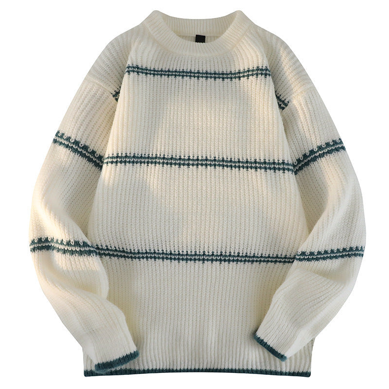Damen Kuscheliger Strickpullover mit streifendem Design Amawinc