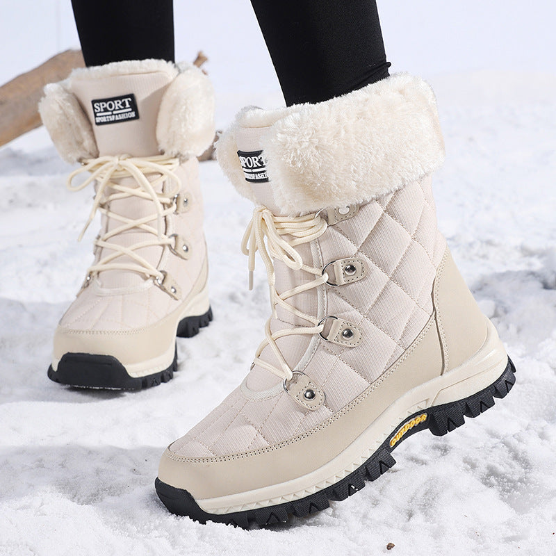 Damen Winterstiefel mit rutschfester Sohle und warmem Innenfutter Amawinc