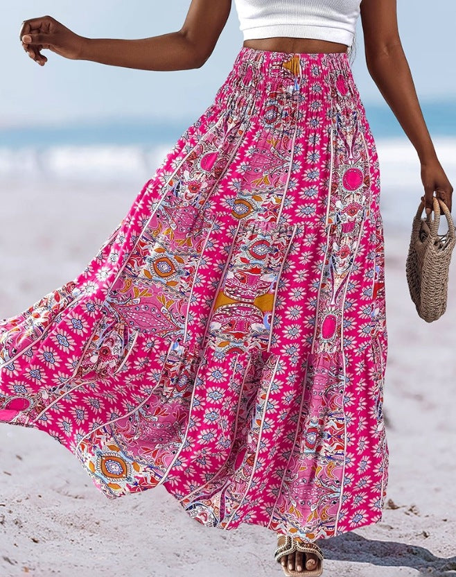 Robe Sans Bretelles Amawinc En Coton Mélangé Coupe A Ligne Midi Imprimé Fleuri Convertible Été