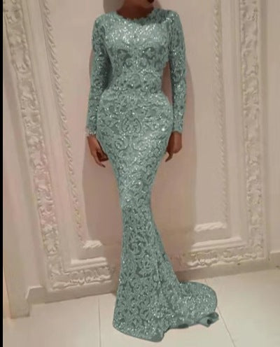 Fudus: Elegantes, figurbetontes, langes Abendkleid