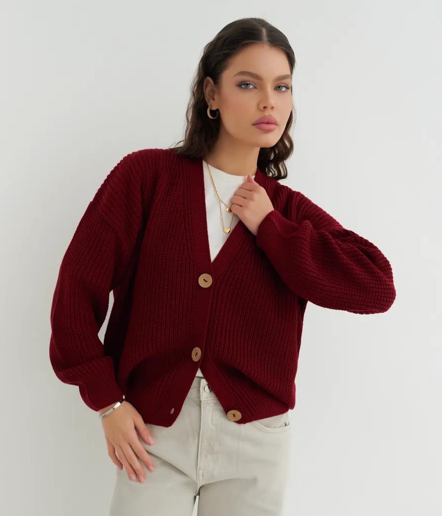 Damen lässiger Strickcardigan Amawinc