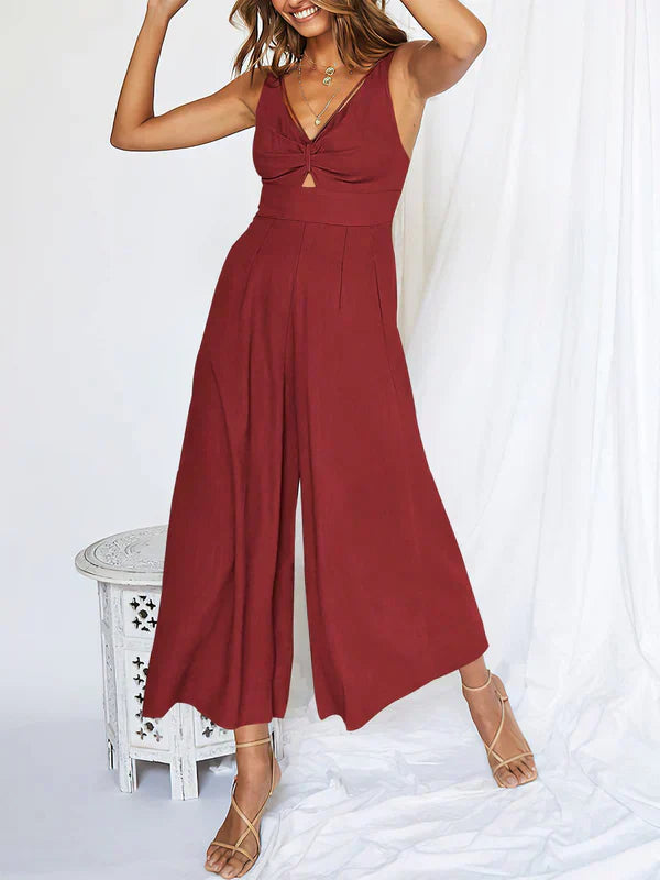 Corinne Jumpsuits mit V-Ausschnitt